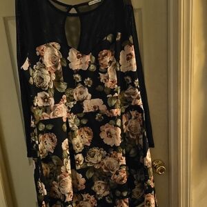 Floral Black Dress